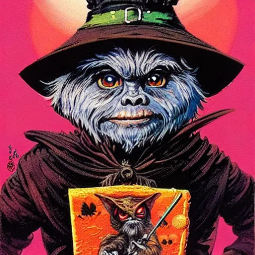 Image similar to wicket witch of the west, by basil gogos and phillipe druillet and paul lehr, trending on artstation hq, deviantart, pinterest, 4 k uhd image