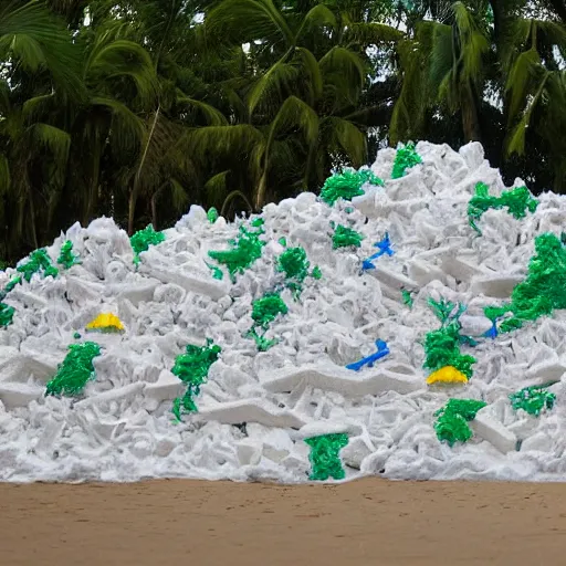 Image similar to jungle made of styrofoam on beach