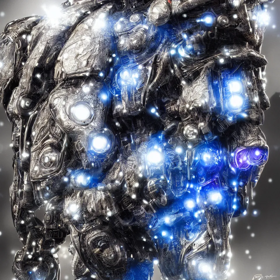 Image similar to a cybertronic bison, leds, high detail, sharp, studio, digital art