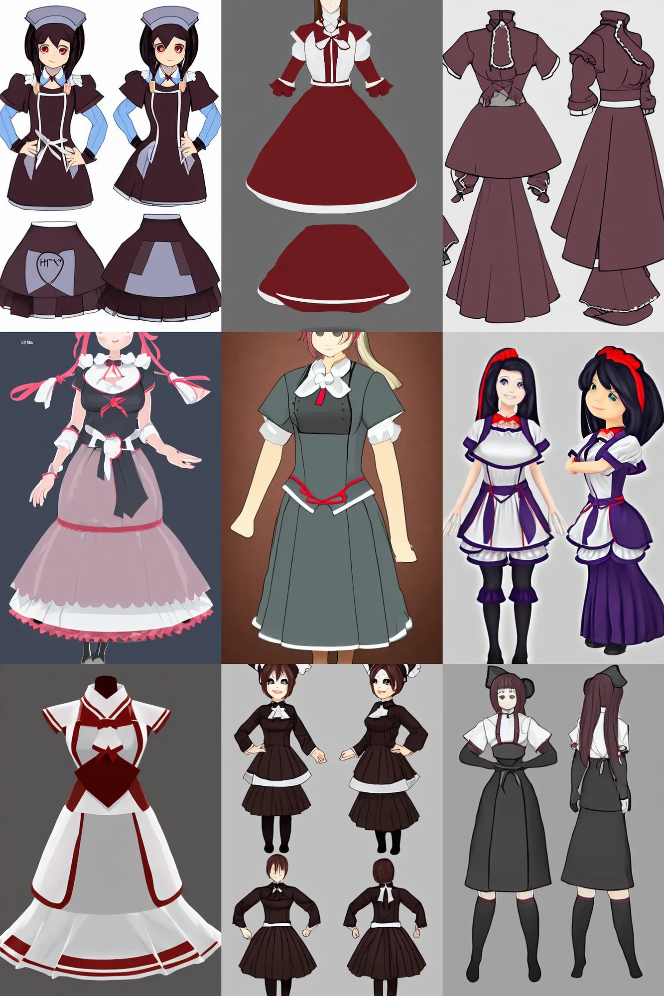 Prompt: Heavy plate maid uniform, concept