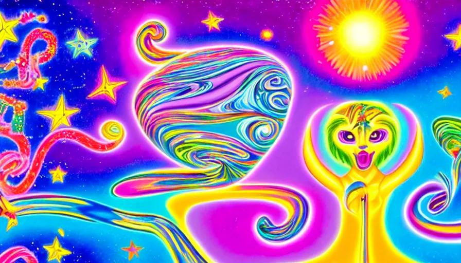 Image similar to the two complementary forces that make up all aspects and phenomena of life, by Lisa Frank,