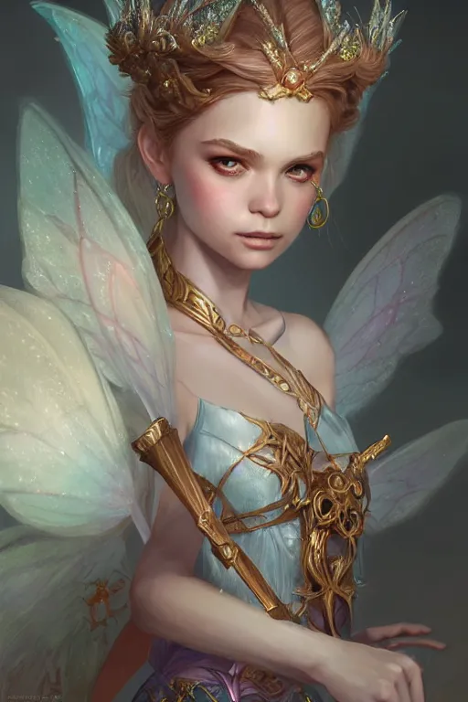 Image similar to fairy princess, highly detailed, d & d, fantasy, highly detailed, digital painting, trending on artstation, concept art, sharp focus, illustration, art by artgerm and greg rutkowski and fuji choko and viktoria gavrilenko and hoang lap