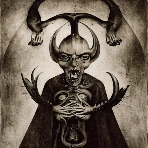 Prompt: photo of the devil by hieronymus bosch and joel peter witkin