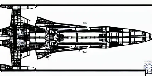 Prompt: very intricate blueprint schematics of the barbie imperial space cruiser