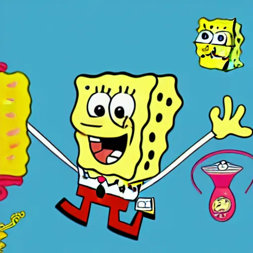 Image similar to spongebob, cartoon