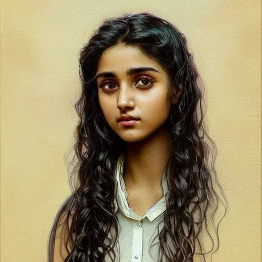 half indian young girl