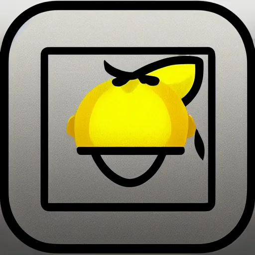 Prompt: lemon app icon, clean, smooth, simple