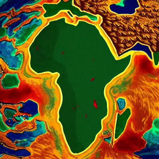 Image similar to a extremely ultra highly detailed hi - res ultra highly detailed colorful logo of africa, zoom out, 8 k, high textures, ultra hyper sharp, insanely detailed and intricate, super detailed, 8 k hdr ultra high quality polygon digital art,