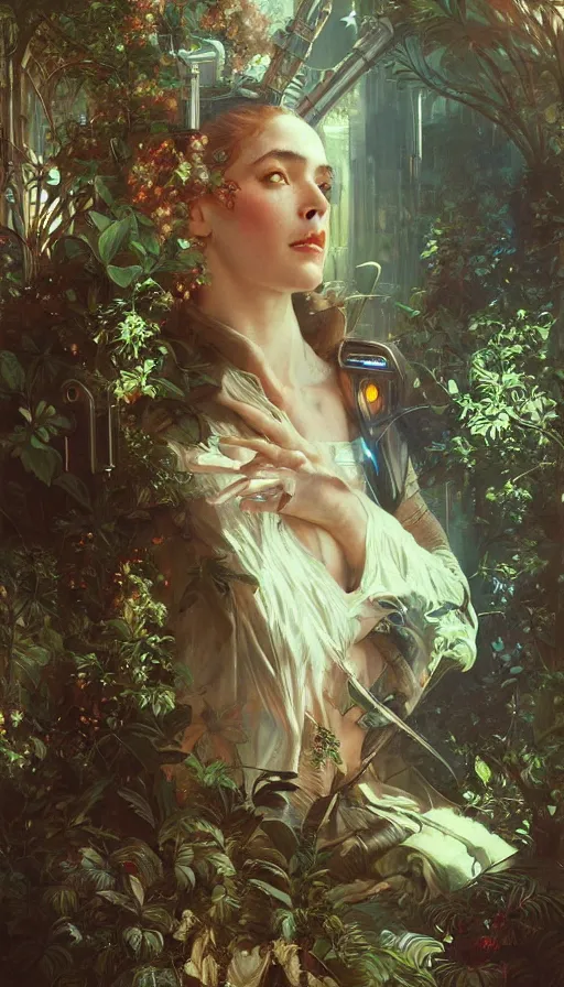 Image similar to hyper realistic time machine schematics, cyberpunk, design on white background, beautiful details, lush foliage, drawn by john singer sargent, tom bagshaw, norman rockwell, alphonso mucha, lolish, trending on artstation