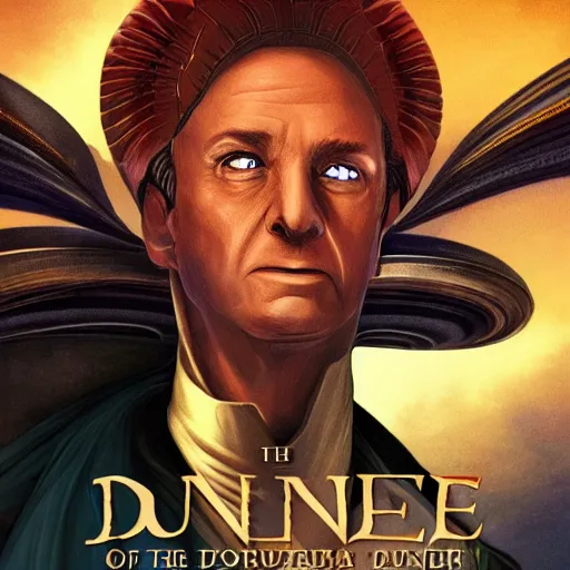 Image similar to book cover god emperor of dune. sandworm with the cartoon joe biden face. cover art cgi movie poster style