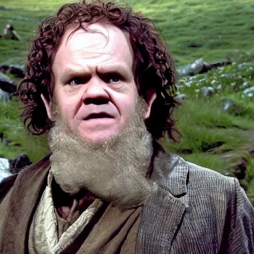 Prompt: john c. reilly as a hobbit in lord of the rings