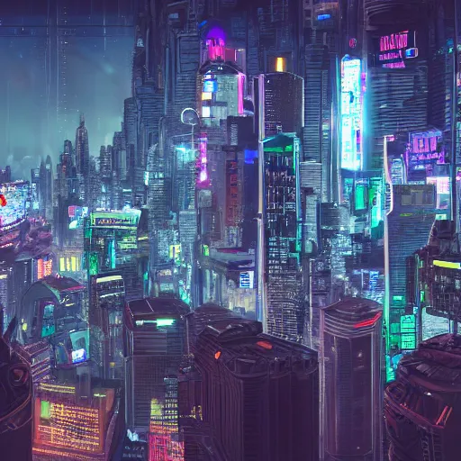 Image similar to cyberpunk city seen from eye level