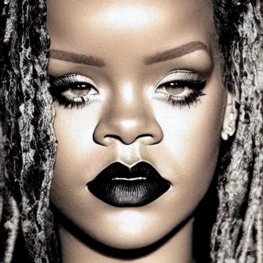 Image similar to an alternative version of the cover art of rihanna's album'anti'