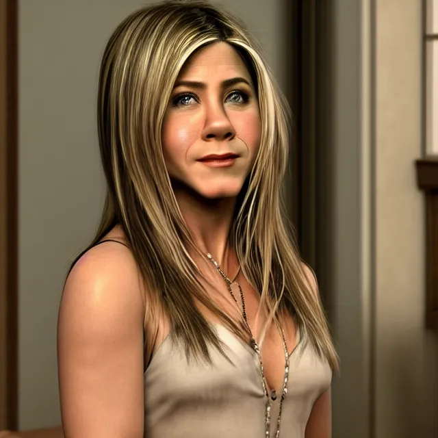 Image similar to aniston, highly detailed, 4 k, hdr, smooth, sharp focus, high resolution, award - winning photo, photorealistic