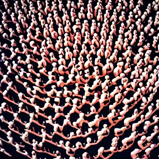 Image similar to hyperrealistic photography of where's wally? by caravaggio wiew from above