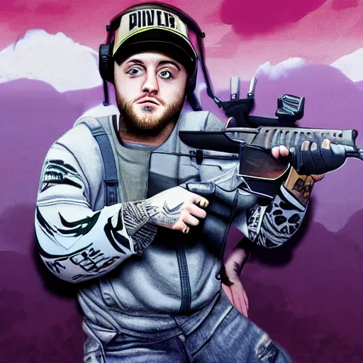 Prompt: mac miller, in pubg