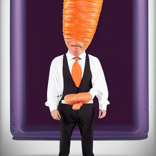 Image similar to connan o brien carrot face caricature