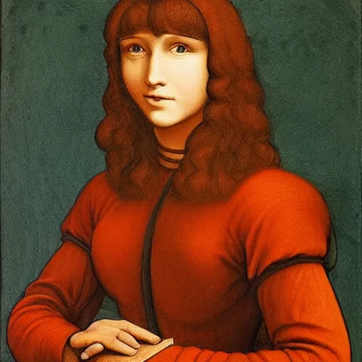 Prompt: Velma Dinkley painted by Leonardo da Vinci