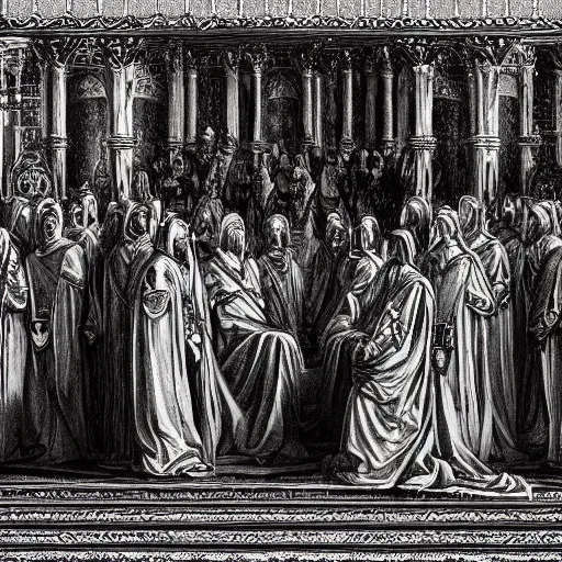 Prompt: coronation of Baldwin IV, dynamic lighting, cinematic, establishing shot, extremely high detail, photo realistic, cinematic lighting, intricate line drawings, 8k resolution