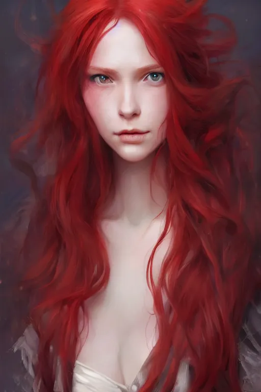 Image similar to beautiful cute red haired joyful and playful 1 9 year old maiden, long hair, dnd character, sci - fi, fantasy, intricate, elegant, digital painting, artstation, concept art, smooth, sharp focus, 8 k frostbite 3 engine, ultra detailed, art by artgerm and greg rutkowski and magali villeneuve
