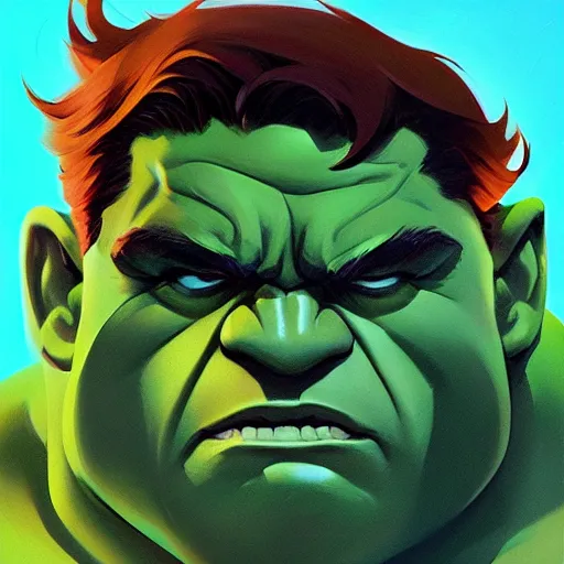 Image similar to face icon stylized minimalist the hulk, loftis, cory behance hd by jesper ejsing, by rhads, makoto shinkai and lois van baarle, ilya kuvshinov, rossdraws global illumination