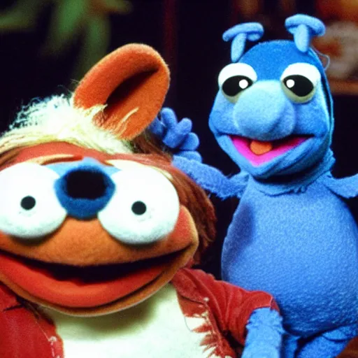 Prompt: stitch in the muppet show