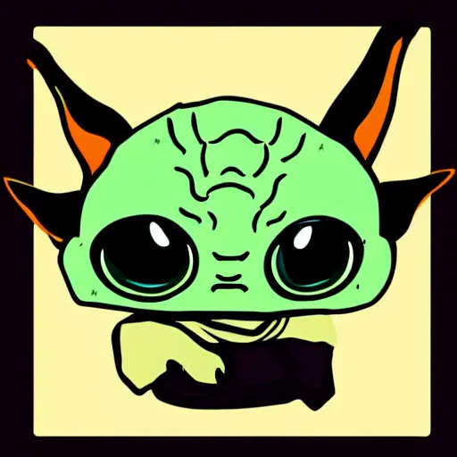 Prompt: kawaii yoda, vector style