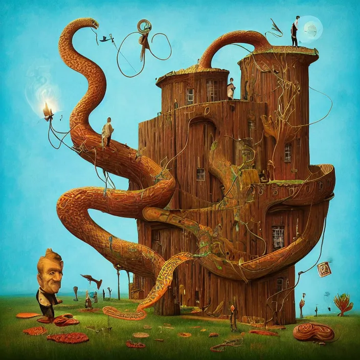 Image similar to album cover for the Johnny Cash and Snake Oil colab record. Snake oil, quackery, folk medicine, scamming, beautiful album cover with no text, album art by Gediminas Pranckevicius, snake oil