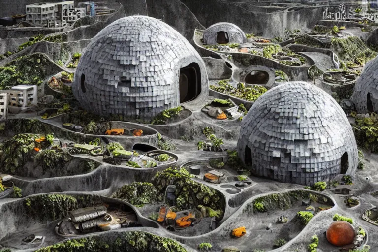 Prompt: favela bunker spaceship disco hive, brutalist fungus environment, industrial factory, whimsical, award winning art, epic dreamlike fantasy landscape, ultra realistic,