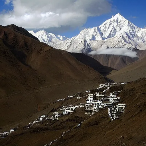 Prompt: omar shanti himalaya tibet, by mono,