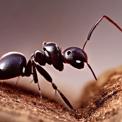 Image similar to ants at war, macro photography, 8 k, cinematic lighting, shallow depth of field,