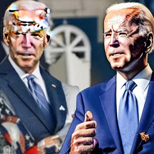 Image similar to biden in fortnite, videogame