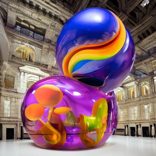 Prompt: Liminal space in outer space by Jeff Koons