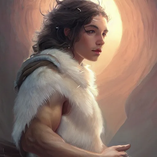 Prompt: portrait of rugged baby harp seal, greek god d & d, muscular, fantasy, intricate, elegant, highly detailed, digital painting, artstation, concept art, smooth, sharp focus, illustration, art by artgerm and greg rutkowski and alphonse mucha