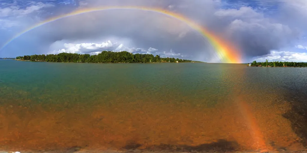 Prompt: equirectangular rainbow