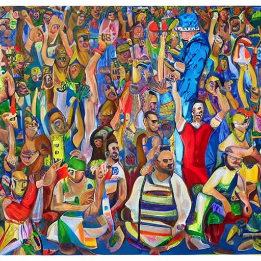 Image similar to bouzouk Woodruff is back gobliins 5 painting world game Pierre Gilhodes