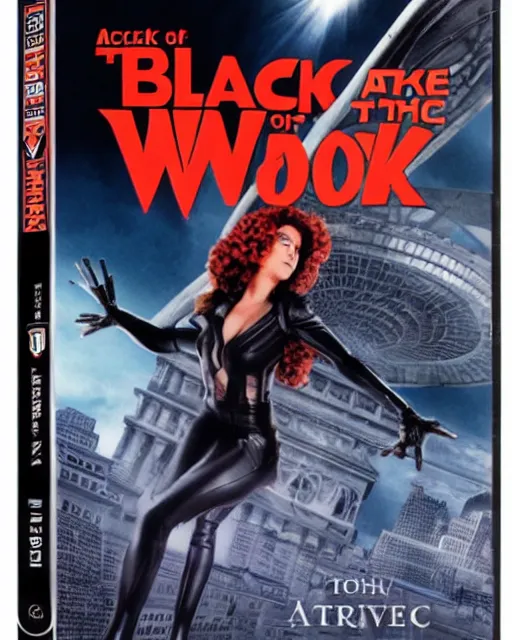 Prompt: 'attack of the giant black widow!' blu-ray DVD case still sealed in box, ebay listing
