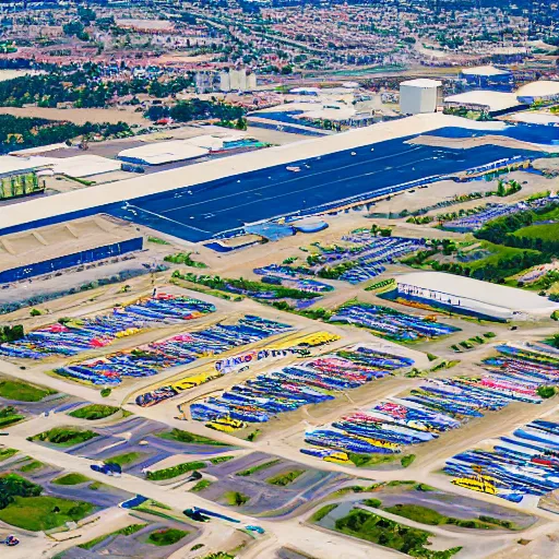 Image similar to Walmart superstore and parking lots in the middle of the National Mall in Washington DC, aerial photo, hyperrealism, high detail.