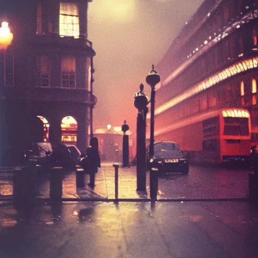 Image similar to nighttime in London by Ernst Haas
