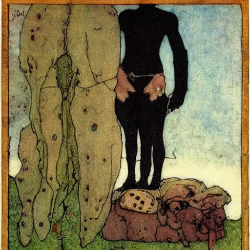 Prompt: pooping my pants, by john bauer