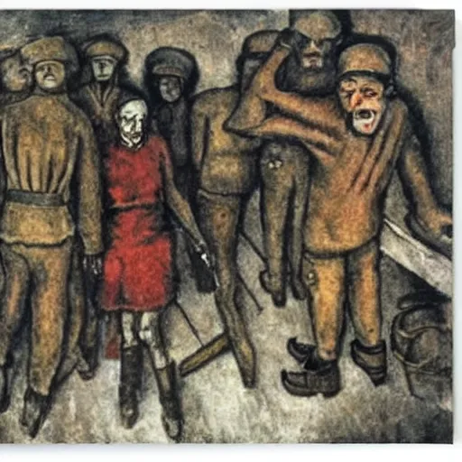 Image similar to life in a soviet gulag by otto dix