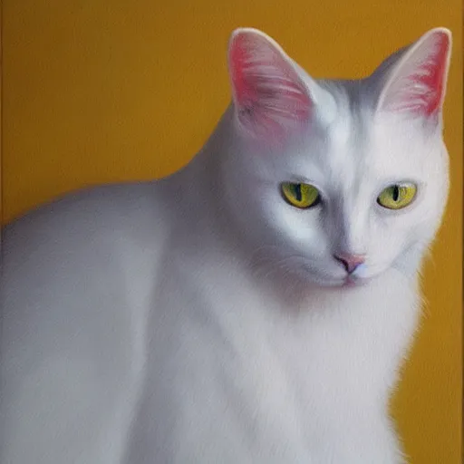 Prompt: ghost cat, oil on canvas, high detail, hyperrealism, photo realistic, masterpiece