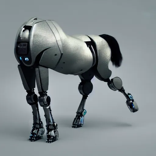 Prompt: a robot similar to a horse, octane render, photorealistic, octane render