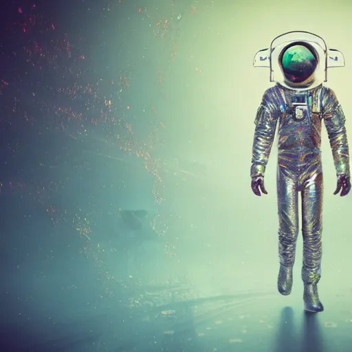 Prompt: the mummy astronaut walking in post-apocalyptic Neptune Hills, style hybrid mix of Jirí Petr+Romi Lerda+ Sandra Pelser,Yves Tanguy+ Alphonse Mucha+ Ernst Haeckel+ Edward Robert Hughes+Stanisław Szukalski , moody colors,diamond dust glitter and sparkles, holographic krypton ion,red eyes,octane render,4k, ighly detailed, hyperrealism, excellent composition, cinematic concept art, dramatic lighting, trending on ArtStation