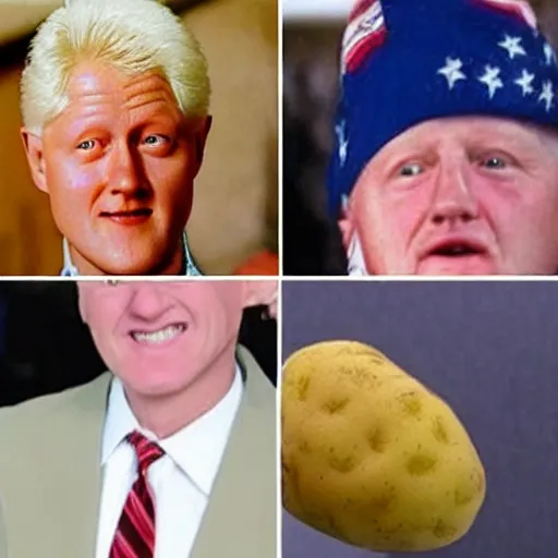 Image similar to a potato that looks like Bill Clinton