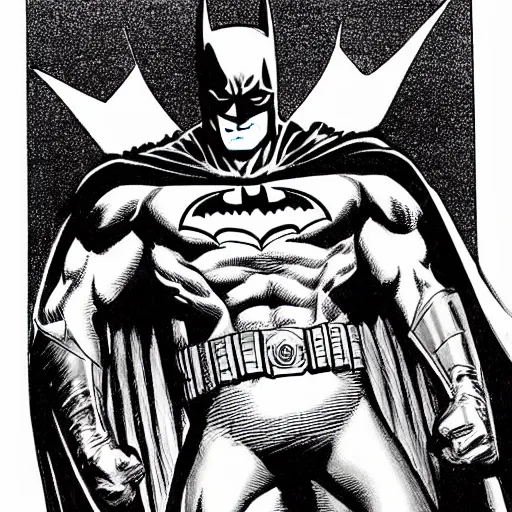 Image similar to Batman drawn by Bruce trimm