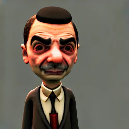 Image similar to mr. bean as medic in team fortress 2. unreal engine, source engine, tf 2, valve