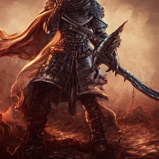 Image similar to a us marine in the style of dark souls and elden ring, highly detailed, hyperrealistic, artgerm