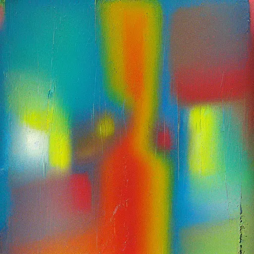 Prompt: a beautiful abstract colorful impasto textured painting by gerhard richter,