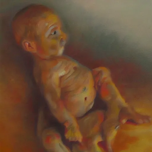 Image similar to The meaning of life, oil painting